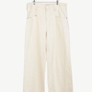 Dorothee Schumacher Cream Cotton Wide-Leg Jeans